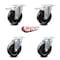 Service Caster 5 Inch Hard Rubber Wheel Swivel Top Plate Caster Total Lock Brakes SCC, 2PK SCC-TTL20S514-HRS-2-S-2 - alternate 2
